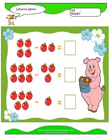 Çıkarma İşlemi Çalışma Sayfaları